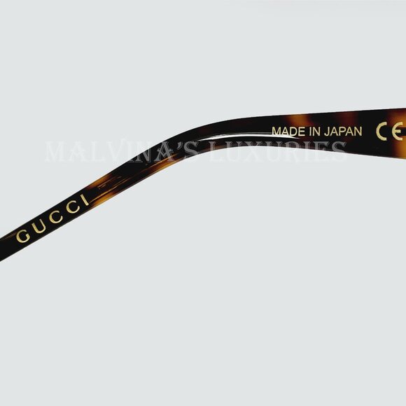 GUCCI SUNGLASSES GG00222 003 HAVANA ACETATE METAL TIGER HEAD GG LOGO ENG… main image 13
